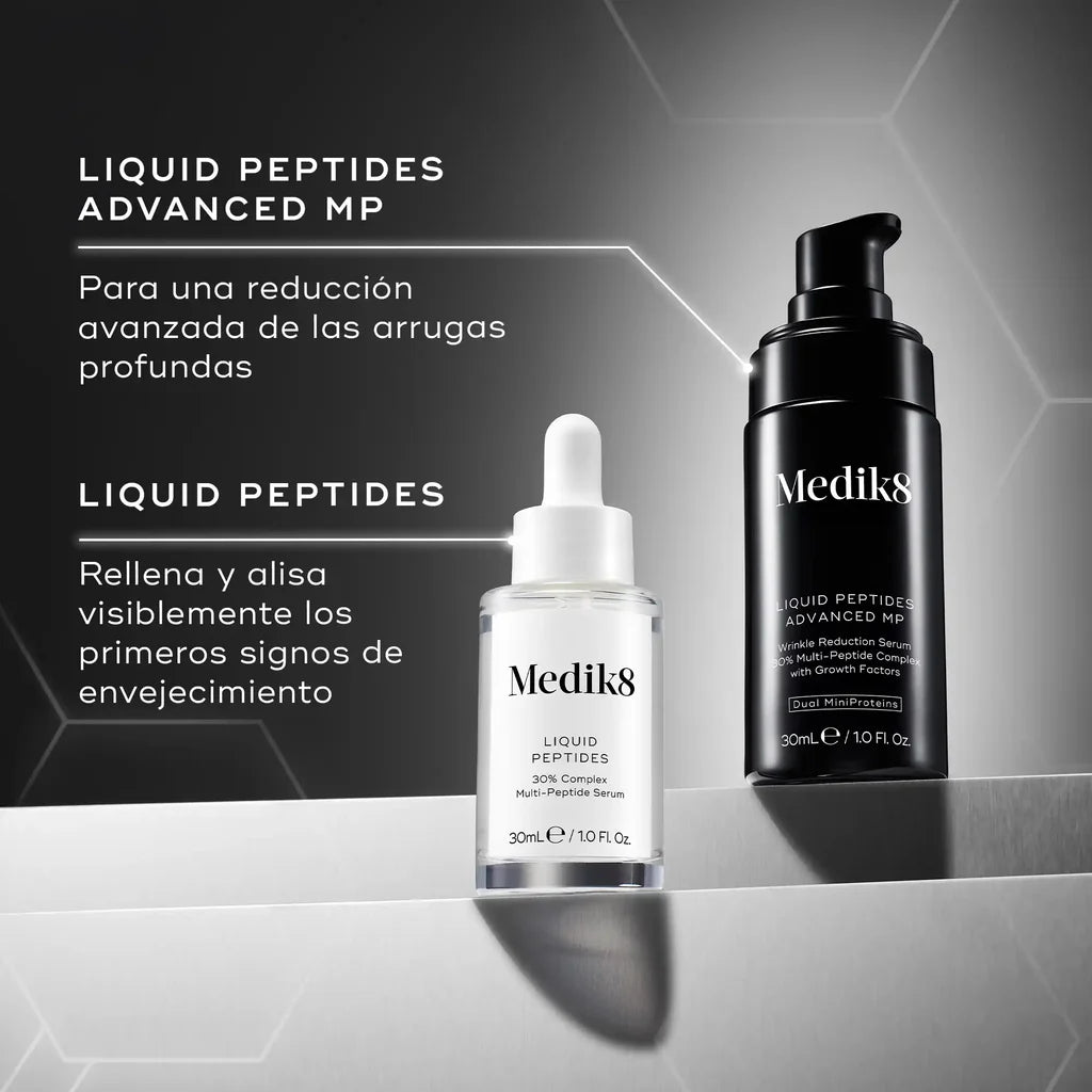 Resultados visibles en 10 minutos con Liquid Peptides Advanced MP, suero antiarrugas